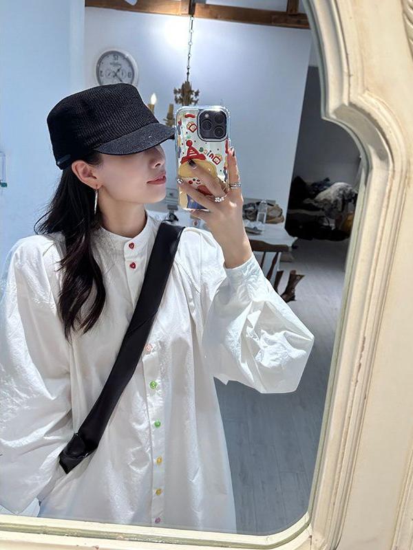 plus Size Women's Long Sleeve  - огляд і ціна Korean Style A Line Shirt Dress