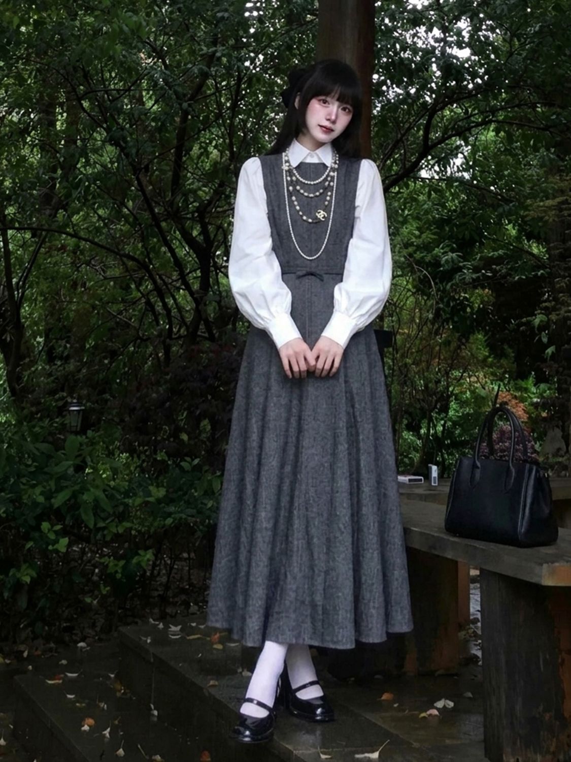 Korean Hepburn Style 2 Piece D - огляд і ціна Korean Style A Line Shirt Dress