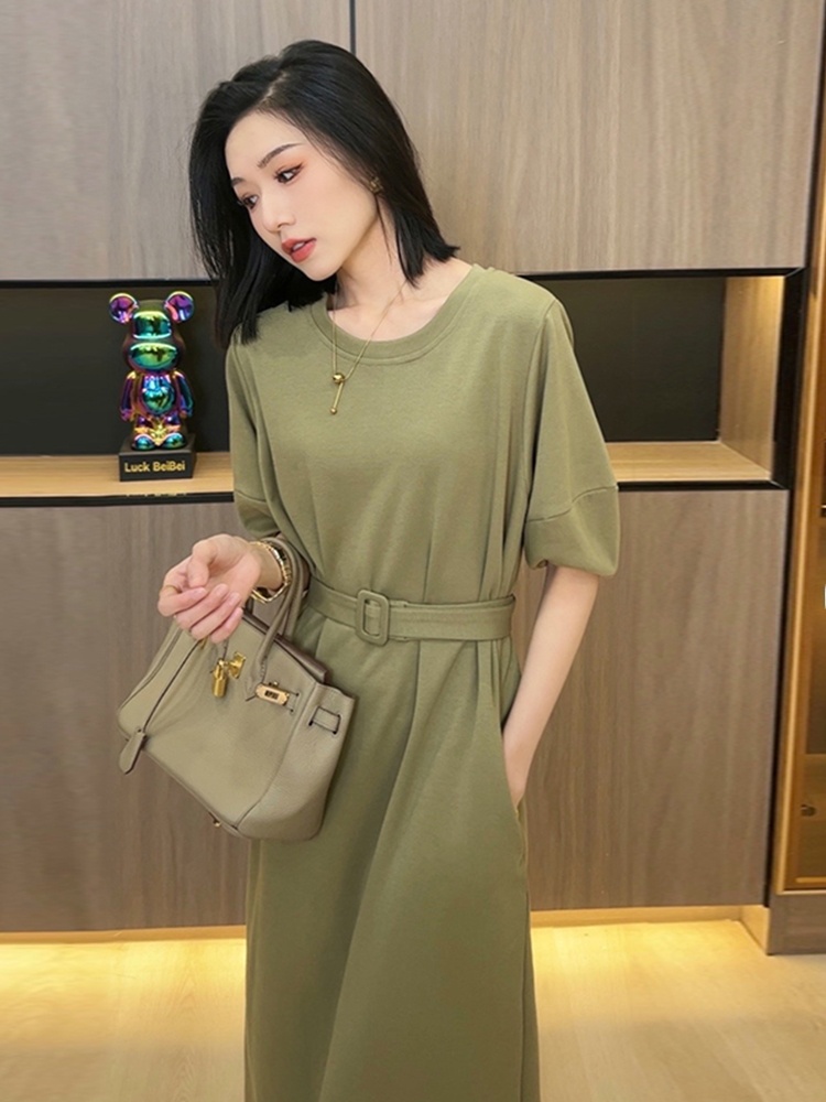 Klein Blue Women's Summer Casu - огляд і ціна Korean Style A Line Shirt Dress