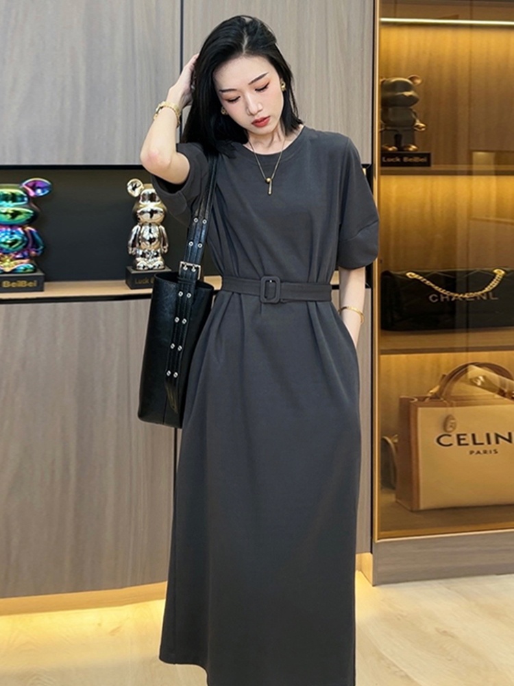 Klein Blue Women's Summer Casu - огляд і ціна Korean Style A Line Shirt Dress