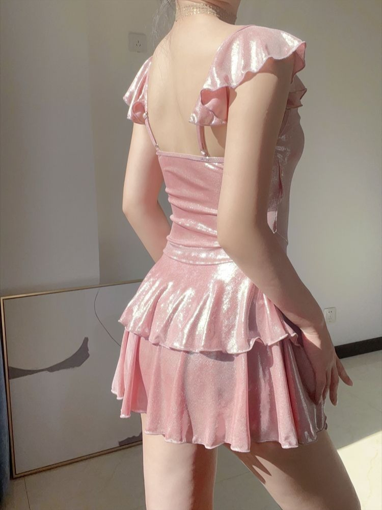 Flattering Shiny Pink Swimwear - огляд і ціна Skirts